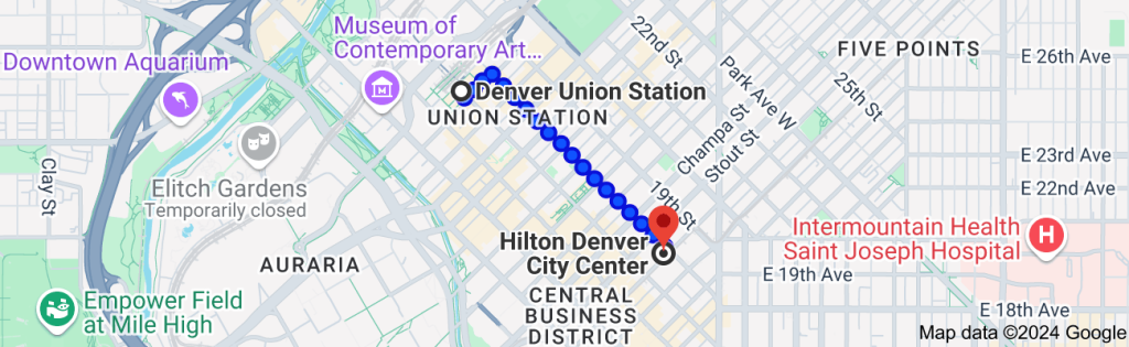 Walking Directions to WWHF 2025 Mile High